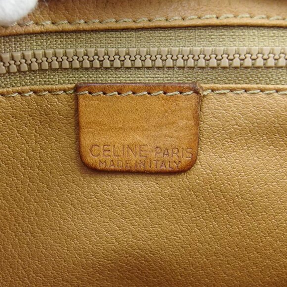 CELINE clutch bag macadam beige PVC ?~ leather Authentic used T19067 - Picture 6 of 9